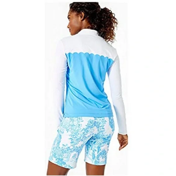 NWT Lilly Pulitzer Frida Long Sleeve Polo Luxletic top - Picture 2 of 6
